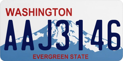 WA license plate AAJ3146