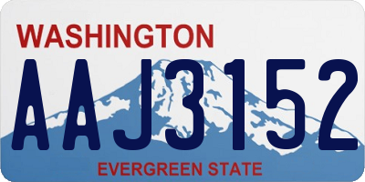 WA license plate AAJ3152