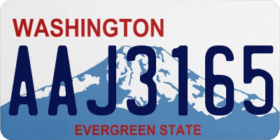 WA license plate AAJ3165