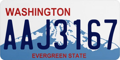 WA license plate AAJ3167