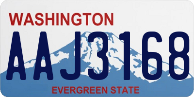 WA license plate AAJ3168