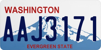 WA license plate AAJ3171