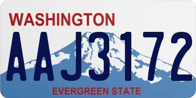 WA license plate AAJ3172