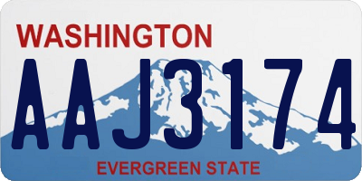 WA license plate AAJ3174