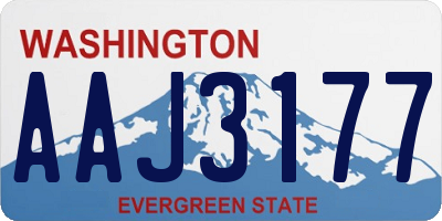 WA license plate AAJ3177