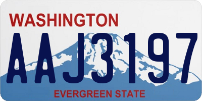 WA license plate AAJ3197