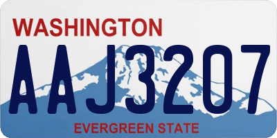 WA license plate AAJ3207