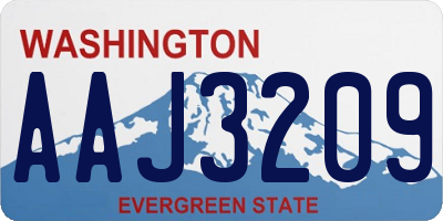 WA license plate AAJ3209