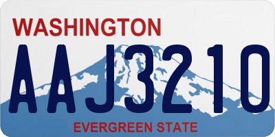 WA license plate AAJ3210