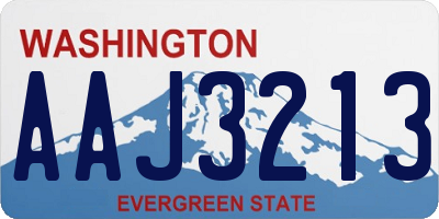WA license plate AAJ3213
