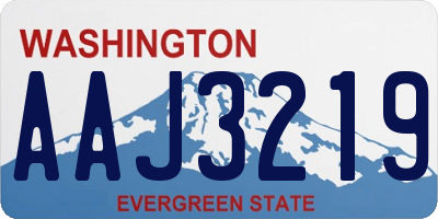 WA license plate AAJ3219