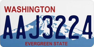 WA license plate AAJ3224