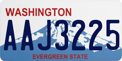 WA license plate AAJ3225