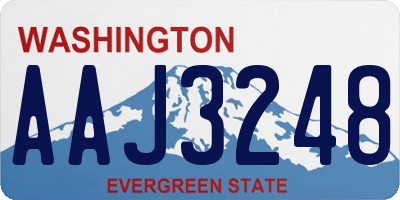 WA license plate AAJ3248