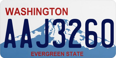 WA license plate AAJ3260