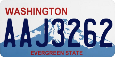 WA license plate AAJ3262