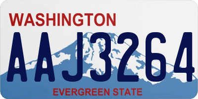 WA license plate AAJ3264