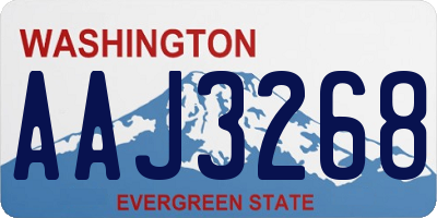 WA license plate AAJ3268