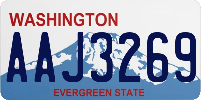 WA license plate AAJ3269