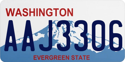 WA license plate AAJ3306
