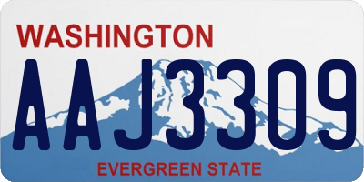 WA license plate AAJ3309