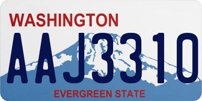 WA license plate AAJ3310