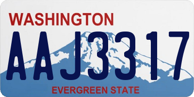 WA license plate AAJ3317