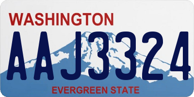 WA license plate AAJ3324