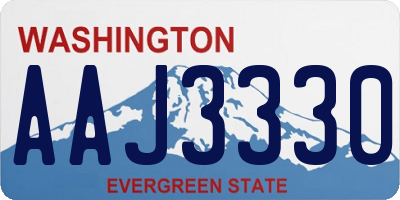 WA license plate AAJ3330