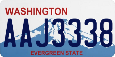 WA license plate AAJ3338