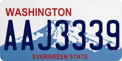 WA license plate AAJ3339