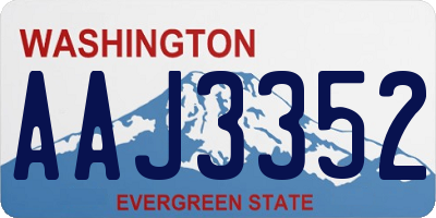 WA license plate AAJ3352
