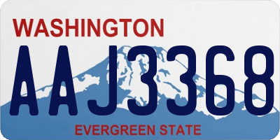 WA license plate AAJ3368
