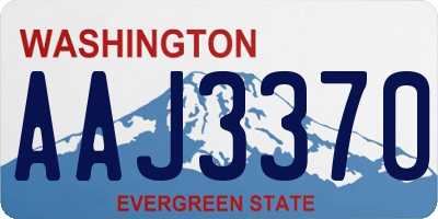 WA license plate AAJ3370