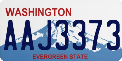 WA license plate AAJ3373