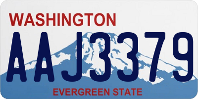 WA license plate AAJ3379