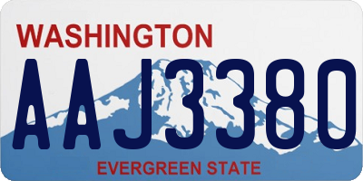 WA license plate AAJ3380