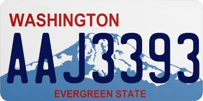 WA license plate AAJ3393