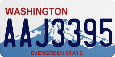 WA license plate AAJ3395