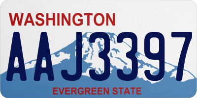 WA license plate AAJ3397