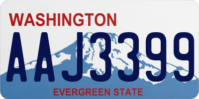 WA license plate AAJ3399