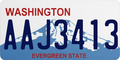 WA license plate AAJ3413