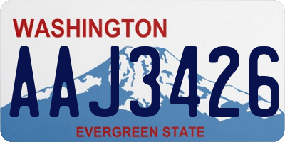 WA license plate AAJ3426