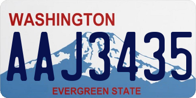 WA license plate AAJ3435