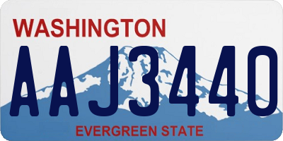 WA license plate AAJ3440