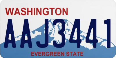 WA license plate AAJ3441