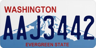 WA license plate AAJ3442