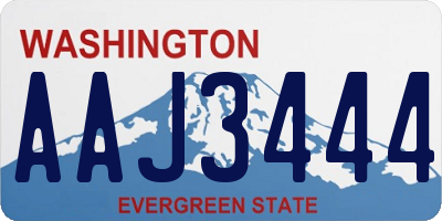 WA license plate AAJ3444