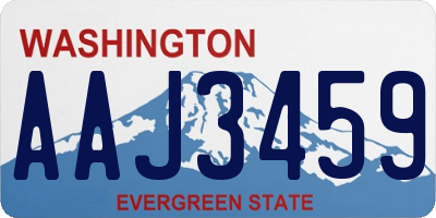 WA license plate AAJ3459