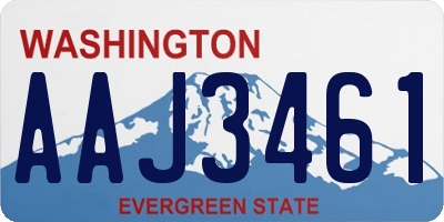 WA license plate AAJ3461